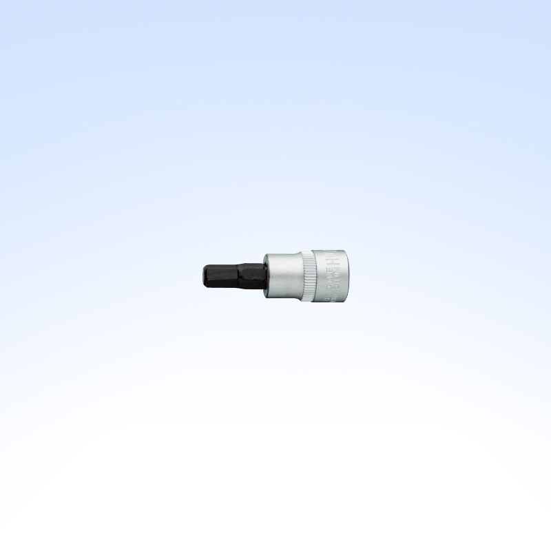 1/2"DR.HBS Hex Bits (single-groove type, knurled, satin-finished)